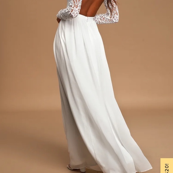 Lulus awaken my love white long sleeve maxi dress - Picture 3 of 4